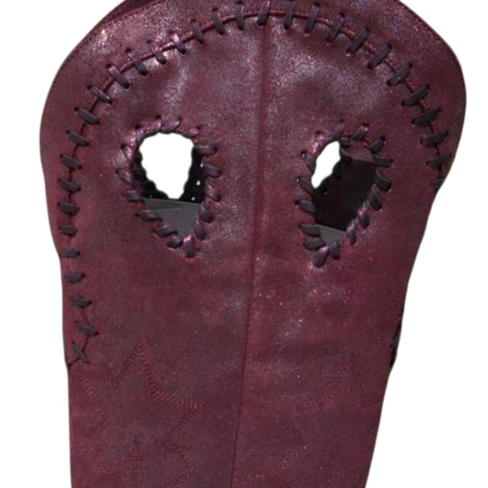 Donald Pliner Couture Wine Metallic Leather Boot Shoe New Over The Knee $695 NWT - Picture 6 of 11
